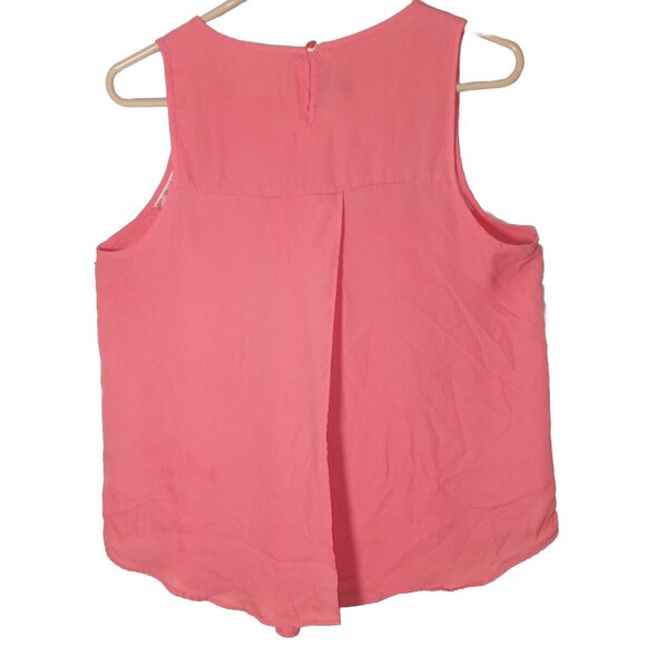 BCX Women's Sleeveless Top Tribal Design Summer Peach Lightweight Open Back SL - Picture 3 of 9